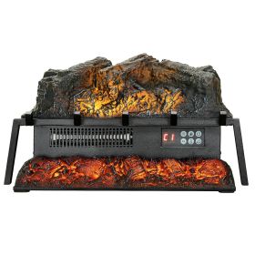 23 Inch Electric Fireplace Log Heater with Crackling Sound Timer Remote