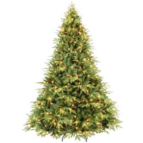 4FT Prelit Artificial Full Christmas Tree with 907 PE & PVC Mixed Branch Tips, Premium Holiday Xmas Tree with 150 Lights