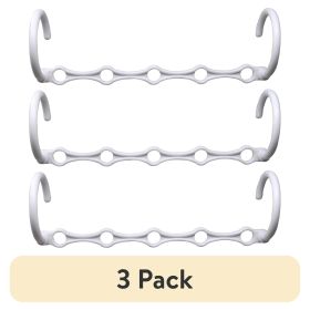 (3 pack)Space Saving Cascading Plastic Clothing Hanger, Any Age, 10 Pack, White, Good for Adults, Teens, and Kids