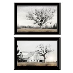 Trendy Decor 4U "Ohio Fields I" Framed Wall Art, Modern Home Decor Framed Print for Living Room, Bedroom & Farmhouse Wall Decoration by Lori Deit
