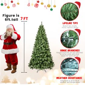 PE, PVC, Green Christmas Tree, Christmas Decorations (Option: 7ft)