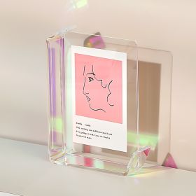 5x7 Inch Colorful Acrylic Photo Frame Box Creative Picture Holder Stylish Gradient Color Collage Frame (Option: Colorful-5x7 Inch)