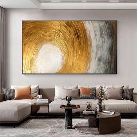 Hand Painted Oil Painting Abstract Gold Texture Oil Painting on Canvas Original Minimalist Art Golden Decor Custom Painting Living Room Home Deco (Style: 01, size: 100x150)
